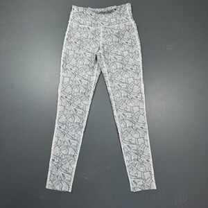 Mondetta Leggings Women's XS Black White Geometric Contrast Panel High Waist